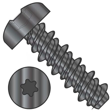 Usa Industrials Self-Drilling Screw, 1/4"-15 x 3/4", Black Oxide Steel Pan Head Torx Drive BULK-SCRW-13005